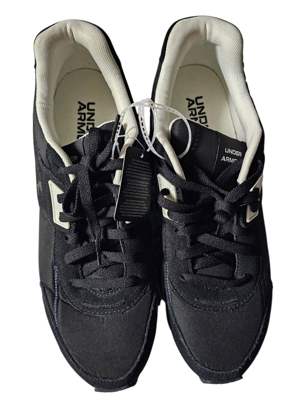 Under Armour Black and White Men's Low-Top Sneakers
